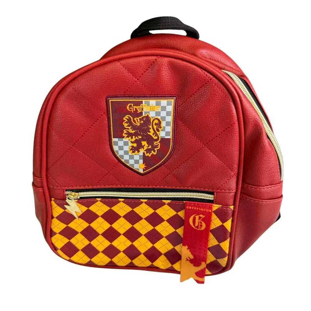 Harry Potter Faux Leather Gryffindor Mini Backpack Women's Red Everyday School